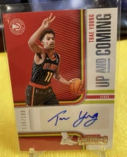 2018-19 Panini Contenders Up & Coming Autograph # 136/199 Trae Young RC #UC-TYG
