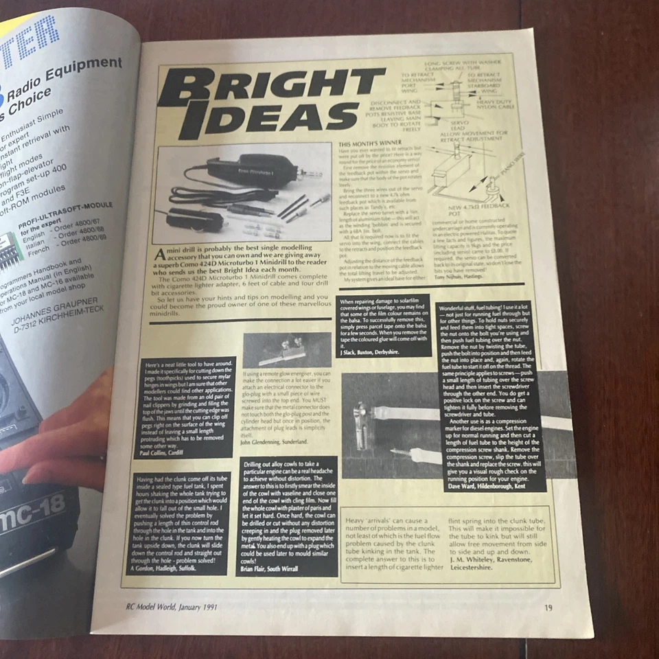 Radio Control Model World Magazine January 1991 missing free plans Foto 4 de 4