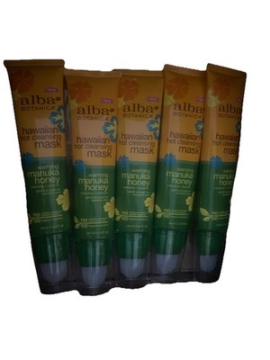 5 Alba Botanica Hawaiian Hot Cleansing Mask, Warming Manuka Honey, 2 Oz Lots 5
