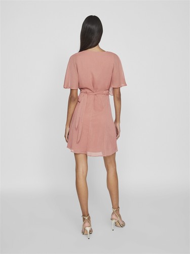 Mujeres Elegante Vestido Envoltura con Cinturón Corto Vestir VILARILO - Imagen 11 de 26