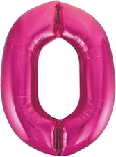 34" Giant Foil 0 Number Pink Balloons Air Helium Large Birthday Party Wedding
