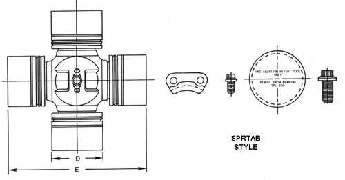 25-SPL250-3X Dana Spicer Select SPL250 Series U Joint - Picture 3 of 3