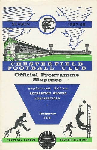 1967 1968 Chesterfield v Exeter City Feb 3 - 第 1/1 張圖片