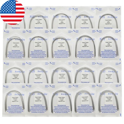 100PCS Dental Orthodontic Niti Arch Wire Rectangular Round Natural Upper Lower