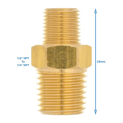 NPT-to-NPT Male-to-Male 1/4 In End A Diameter Threaded Fittings - Foto 6