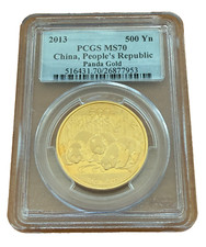 China 2013 Gold 1 oz 500 Yuan PCGS MS70 Panda 3098.26 per troy oz