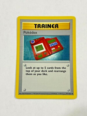 pokemon trainer pokedex card value POKEMON - POKÉDEX - 87/102 - Base Set - Trainer Card - Pokémon 1999 - NM  Rare