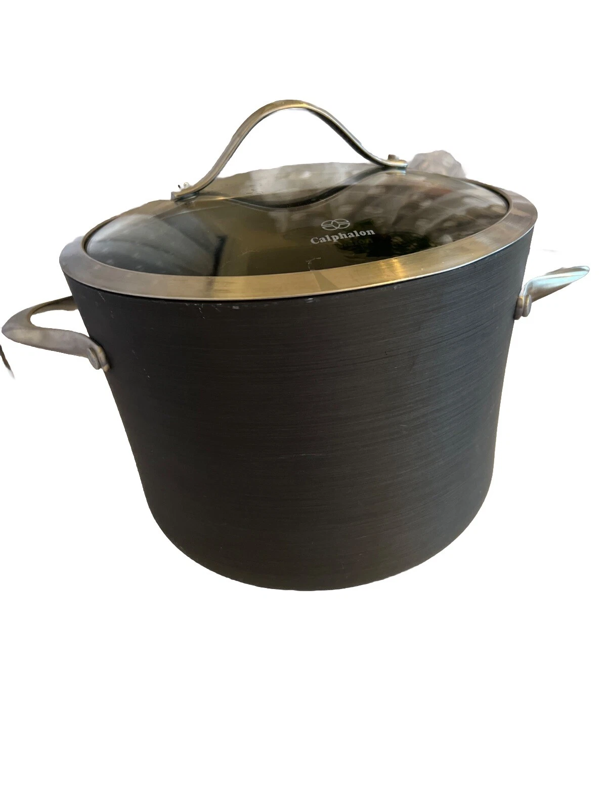 Calphalon 8 qt stock pot 808 Hard Anodized Nonstick Black