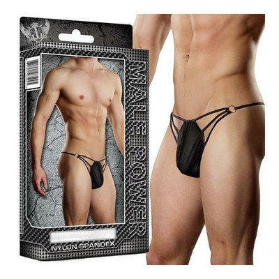G-thong w/strap rings Black l/xl (845830040532)