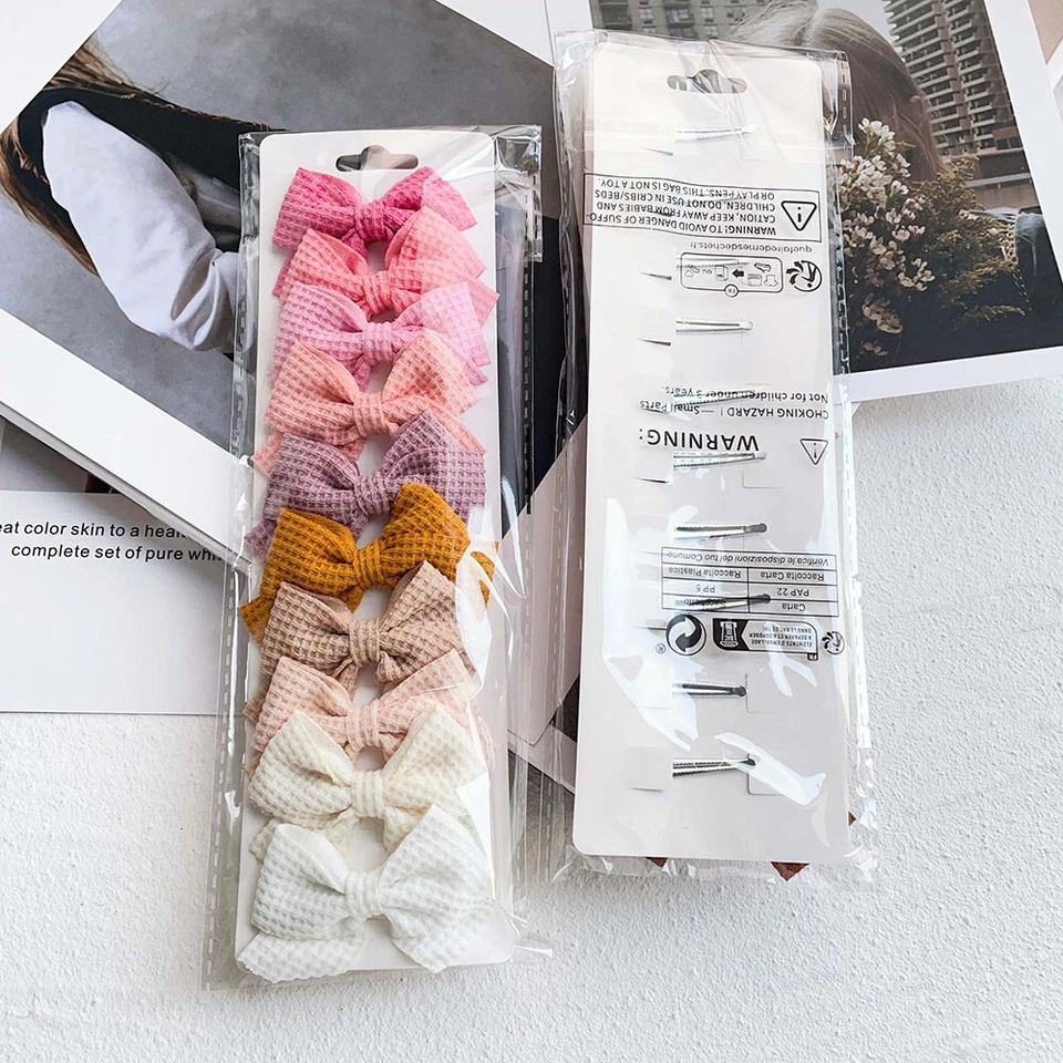 10 peças/conjunto mini laço feminino barrettes grampo de cabelo doce acessórios de cabelo ⇘ - Imagem 4 de 4