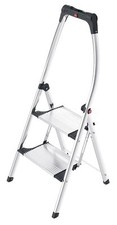Hailo K100 Topline Aluminum Comfort Step Ladder 2 & 3 Tread