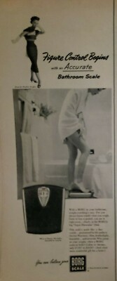 Detecto Bathroom Scale Print Ads Ephemera Art Wall Decor Counselor & Borg