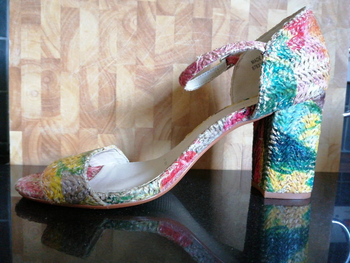 Straw heeled sandals sale