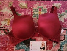 NEW NWT Joyspun Plunge Natural Lift Full Figure Modern Plunge bra red 42DD
