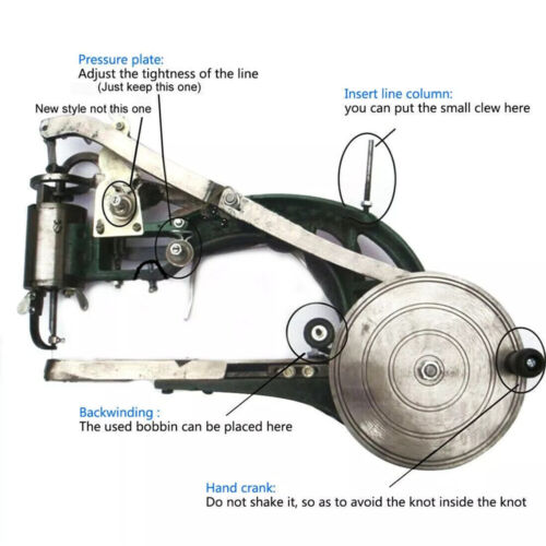 Manual Cobbler Shoe Repair Sewing Machine Dual Leather Cloth Cotton Nylon Thread - Picture 6 of 12
