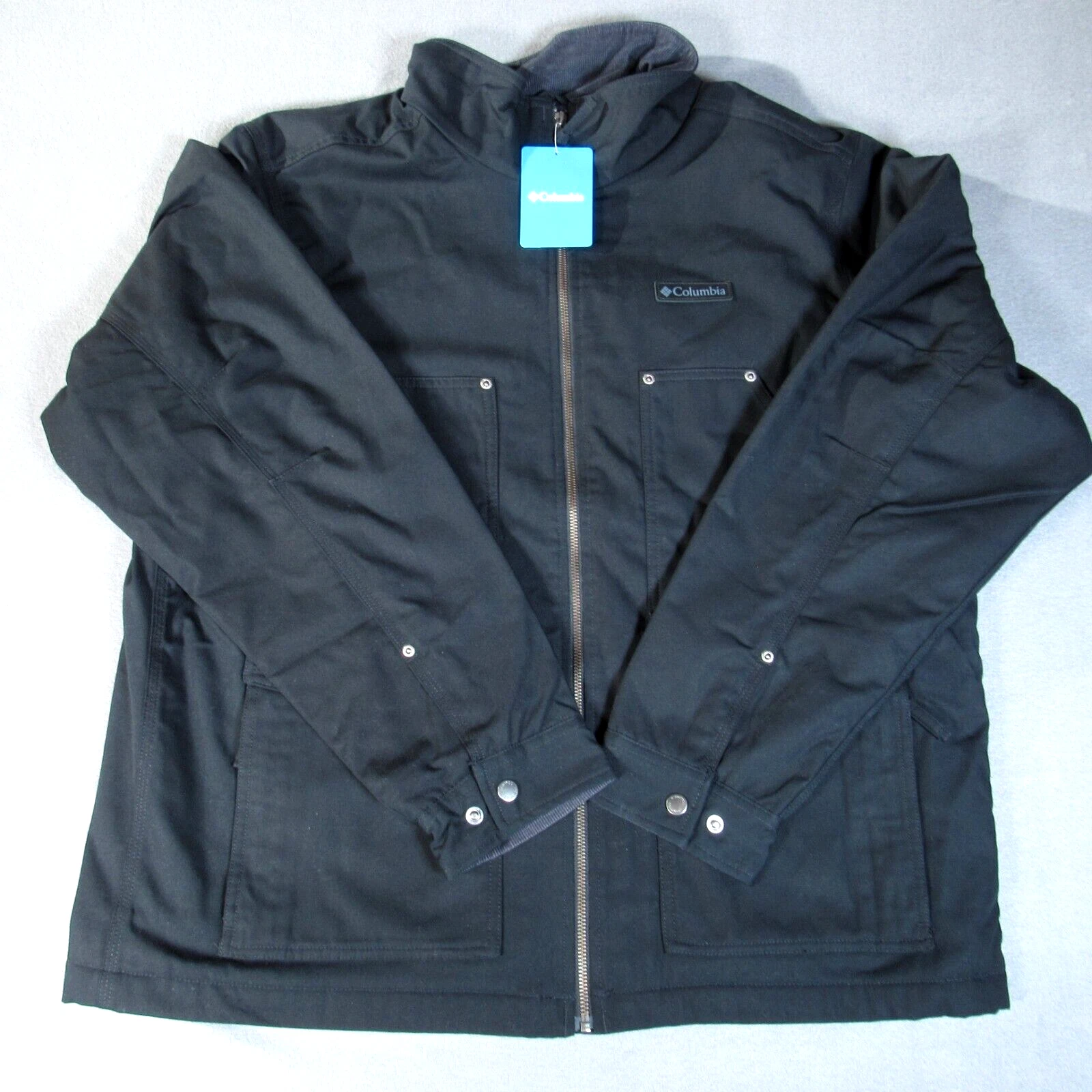 Columbia Men's Mount Talbert Jacket Black Pockets Warm Lined Zip Up Size XL