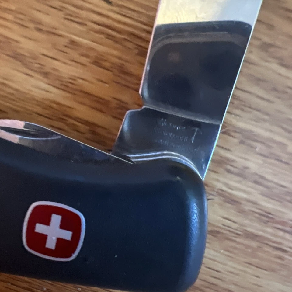 Cuchillo Wenger Delemont Ranger Swiss Army W 120 de colección hoja de bloqueo negro nuevo raro Foto 4 de 4