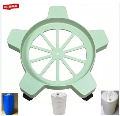 Drum Dolly 5 to 15 Gallon Pail Bucket 5 Swivel Casters - Picture 3 of 3
