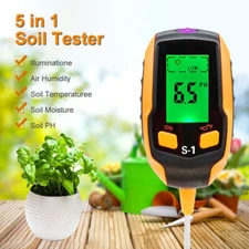 5 IN 1 Soil Meter Tester for PH/Moisture/Temperature/ Illumination/Humidity
