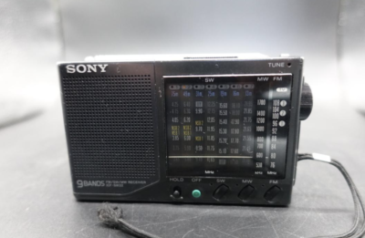 SONY 短波ラジオ　ICF-SW22 Sony ICF-SW22 SW/FM/AM Portable Radio Black Audio Sound Used