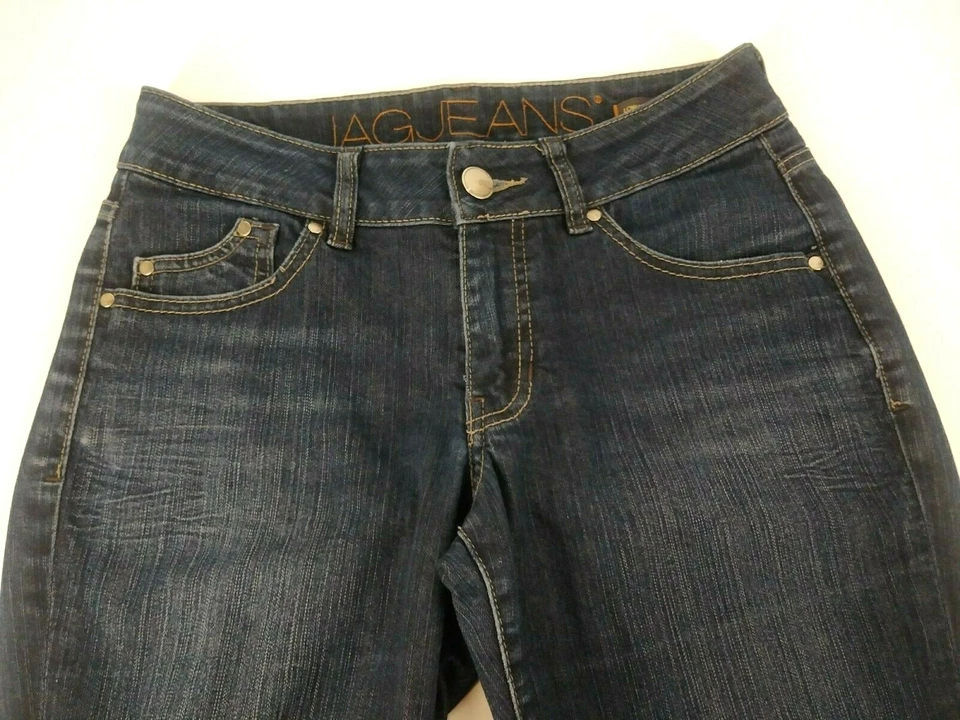 Pantalones de mezclilla azules JAG JEANS para mujer TALLA 6 tiro bajo pierna recta algodón poliéster  Foto 3 de 4