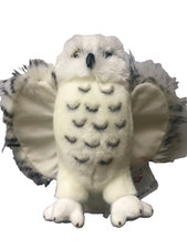 Douglas Cuddle Realistic BLACK WHITE SPOTTED SNOW OWL Stuffed Animal With Tag