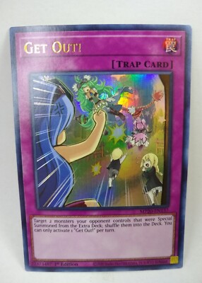YU-GI-OH! Get Out! MP20-EN137. 1st Edition Ultra Rare Trap Card. TCG CCG Yugioh