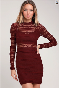 lulus long burgundy dress