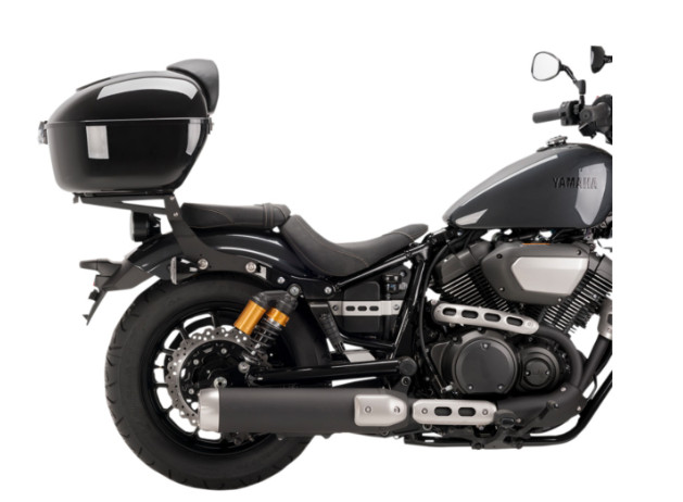 Top case Custom Access Be Good noir brillant verrouillable pour moto