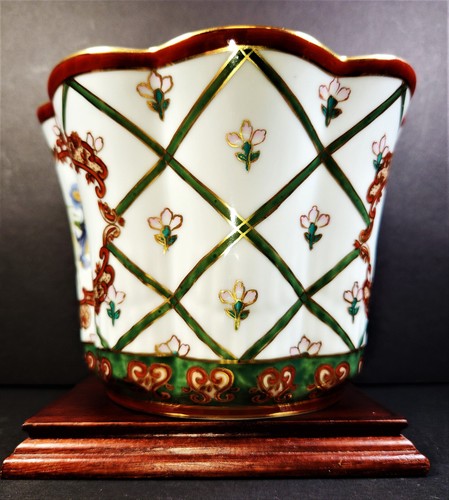 Vintage Royal Europe Peinte a la Main Hand-Painted Porcelain Planter Stunning! - Picture 6 of 12