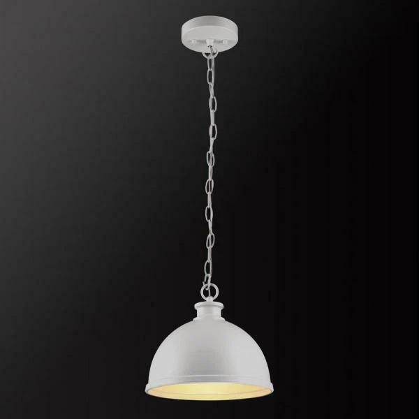 Hampton Bay Talullah 1 Light Matte White Pendant Lighting with