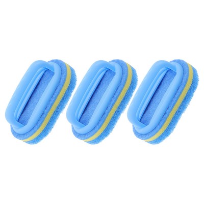  3 Pcs Badezimmer Reiniger Schwammbürste Handgriffschwamm Blaue