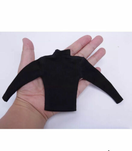 1/6th Black Long Sleeve Without Cap Like Jobs Sweater Model for 12" Male Body - Afbeelding 1 van 2