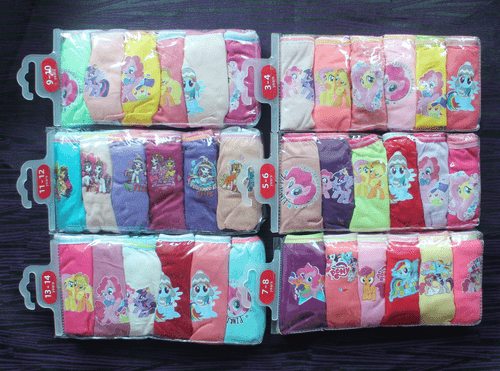 Girl Underwear Briefs 6 Pack Panties my.little.pony Kid 3-14 years - Picture 2 of 4