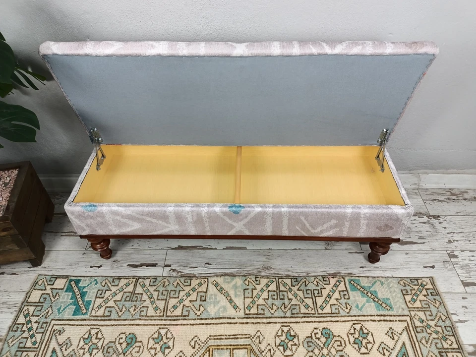 Ottoman Bench, Storage Bench, Footstool Bench, Shoe Storage, Hallway Trunk, - Image 3 of 4