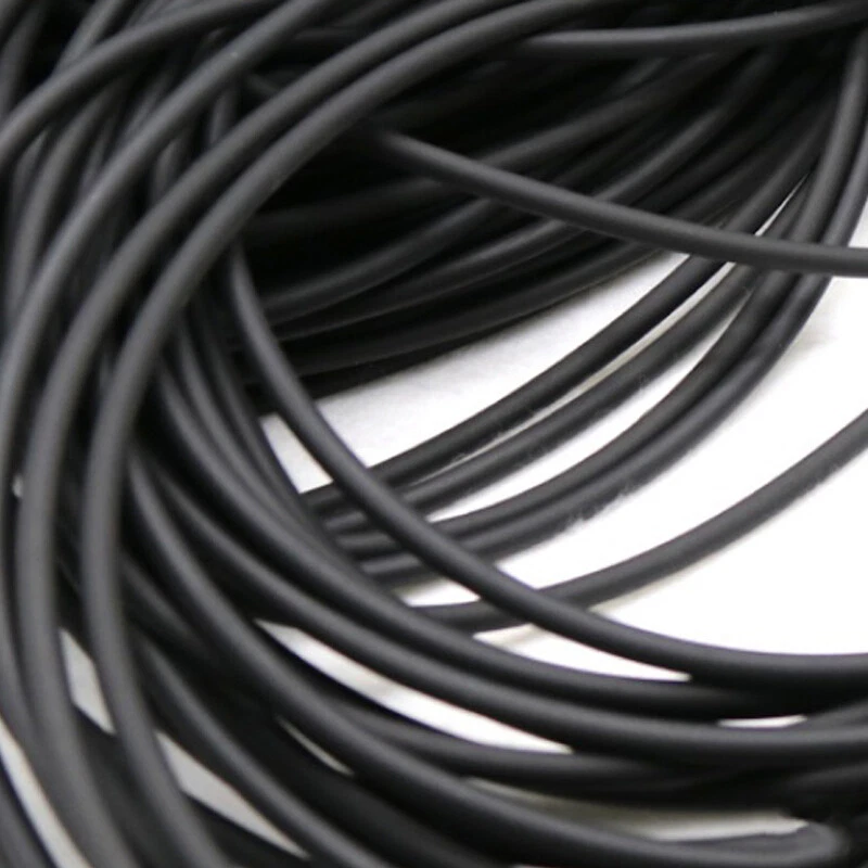 Black Diameter 2mm-15mm O Ring Solid Fluorine Rubber Cord Anti Oil Seal Gasket - Image 3 of 4