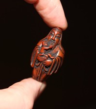 Antique Chinese carved bead hediao nut immortal, Qing Dynasty, 19th century RARE