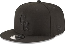New Era MLB 9FIFTY Black Primary Logo Team One Size, Colorado Rockies