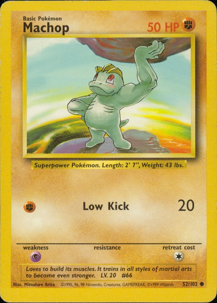 Machop Common Base Set 052/102 MP