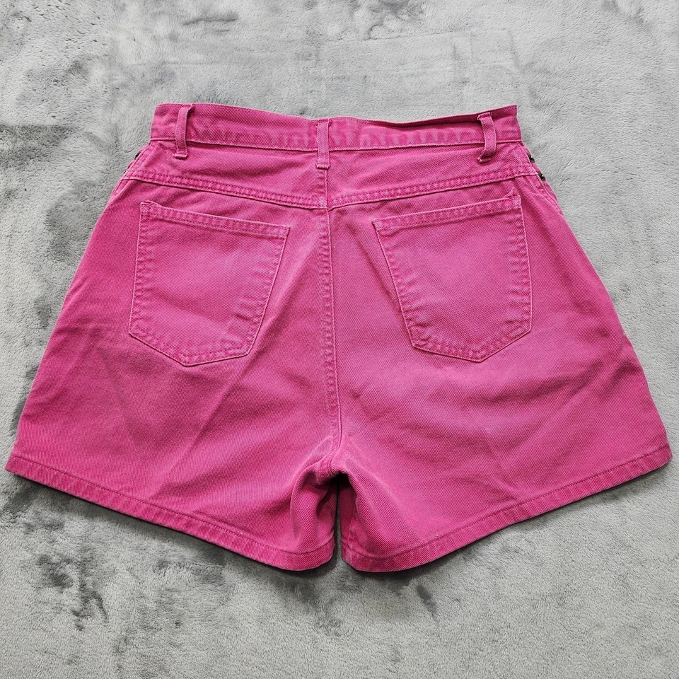 Pantalones Cortos Denim Republic Vintage Años 90 Mujer 11/12 Rosa Tiro Alto Doble Botón Foto 3 de 4