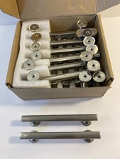 16- 5-1/2 in. Contemporary Satin Nickel Drawer Cabinet Pulls Pre Owned SEE
