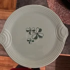 Fiestaware St. Patrick Day Green Shamrock Platter 12 1/2 Inches Diameter Retired