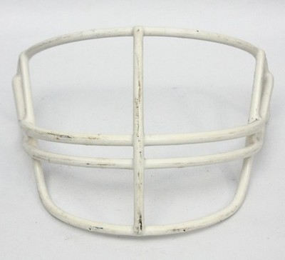 Game Used Vintage 2000s Schutt NOPO Football Helmet Facemask - White