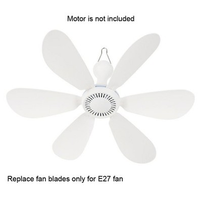 6Pcs Replacement Fan for E27 Indoor Ceiling Fan With LED Light Small