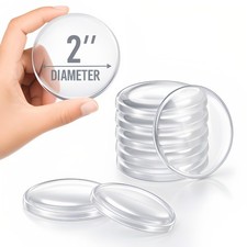 Strongest Door Stoppers for Wall 2" 8 Pack - Self Medium Pack , Clear
