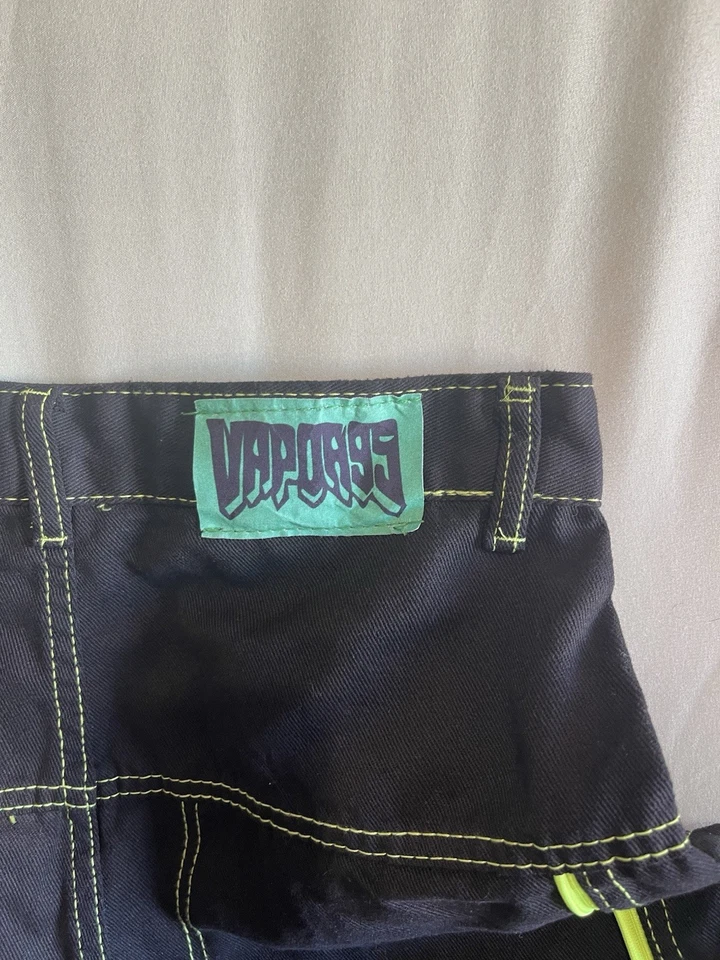 VTG Vapor95 Wide Leg Baggy Denim Jeans Skater Grunge Rave Size 30 90’s Y2K Tripp - Image 4 of 4