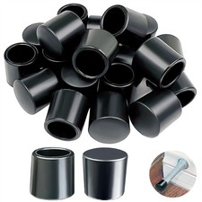 20 PCS Black Door Stop Caps, 0.39 Inch Rubber Tips, Door Stopper Protection