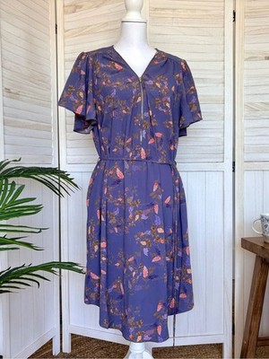 NWT City Chic Size 18 (M) Ella Dress Lilac Gentle Bud Floral Midi
