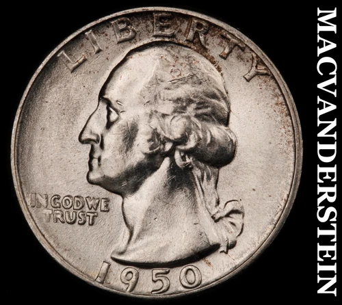 1950-D Washington Quarter- Choice Gem Brilliant Uncirculated++++ Luster #G6732