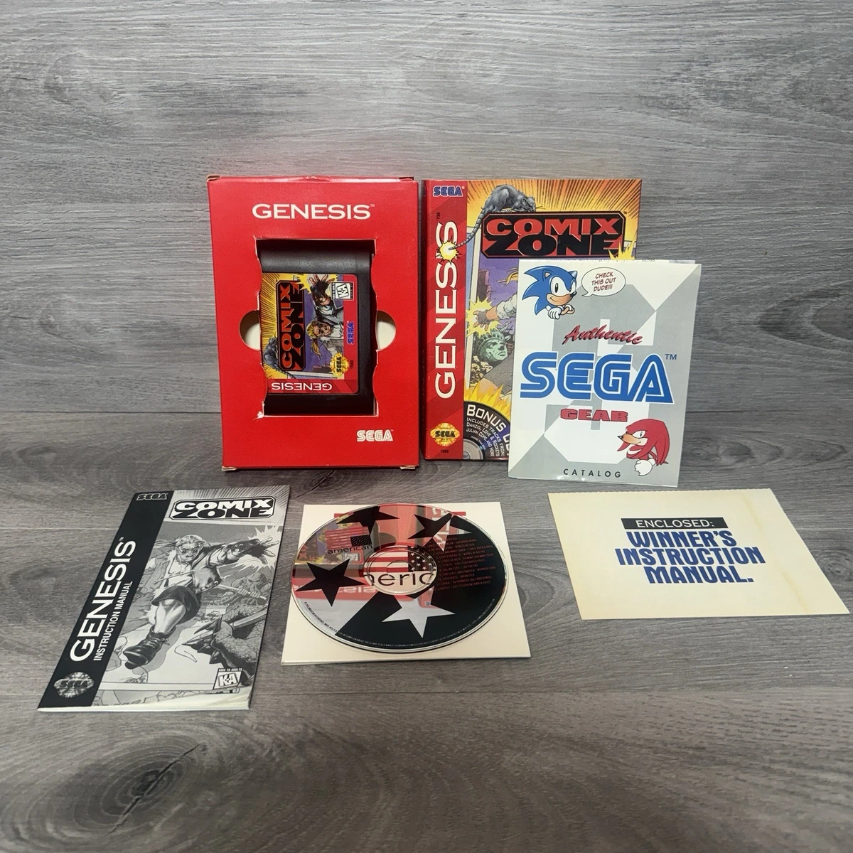 Comix Zone Sega Genesis 1994 100% CIB Complete In Box w/ Bonus CD